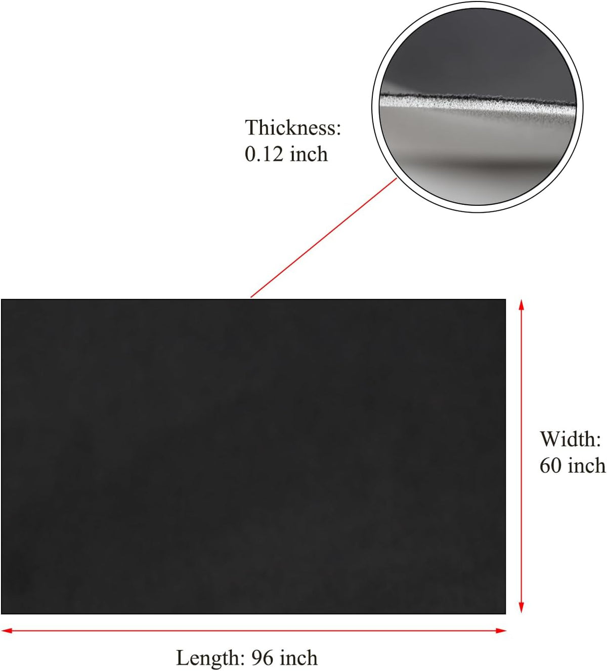 Suede Headliner Fabric with Foam Backing - Black Suede Headliner wrap Interior Material for Car/Truck/SUV/RV Roof, Home Repair/DIY Headliner Material Automotive Headliner Fabric (Black, 96"×60“)
