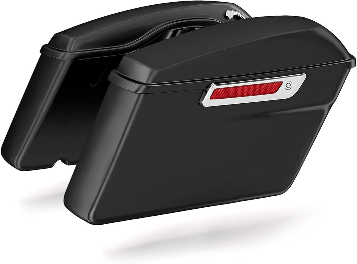 XFMT Motorcycle Hard Saddlebags Matte Black Saddle Bags Trunk W/Latches For Harley Touring Road King Street Glide Road Glide Electra Glide Ultra Classic 2014-2024