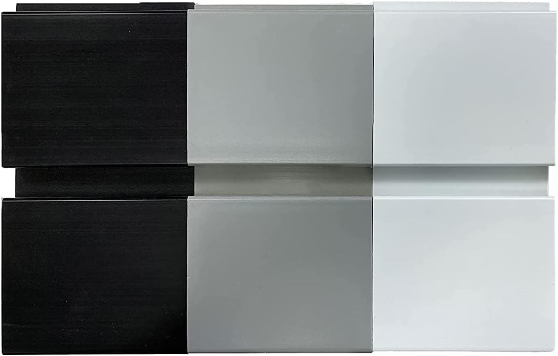 DLDIRECT Slatwall Panel Garage Wall Organizer: Heavy Duty Mounted PVC Rack, Interlocking Slat Paneling for Garage Storage, Slat Wall Board, Shelves System - 3 Color Samples