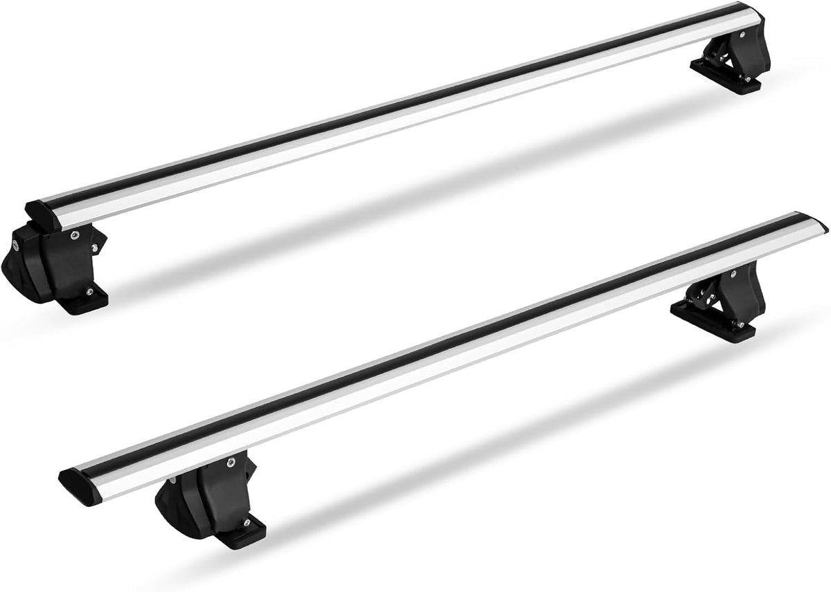 Universal 55" Roof Rack Cross Bars, Adjustable Car Top Roof Rack,Aluminum Locking Crossbars Fit for Car SUV Without Any Types of Side Rails