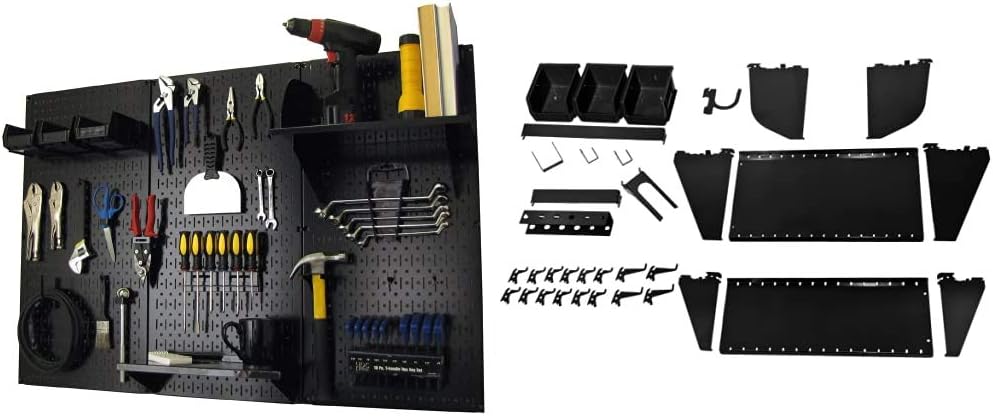 Pegboard Organizer Wall Control Metal Pegboard Tool Storage Kit with Accessories