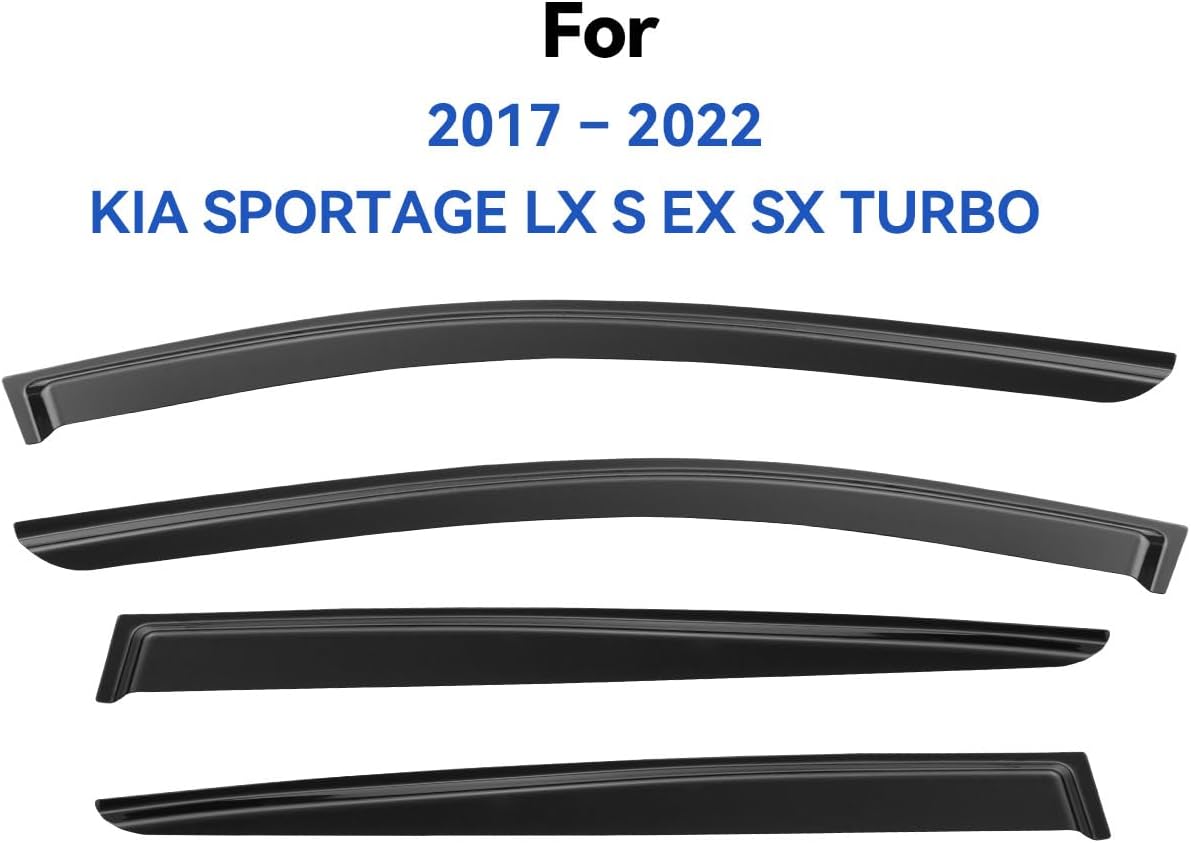 Window Visors Rain Guards for 2017 2018 2019 2020 2021 2022 Kia Sportage, Out-Channel Window Vent Wind Deflectors Visors Shades for 17-22 Sportage