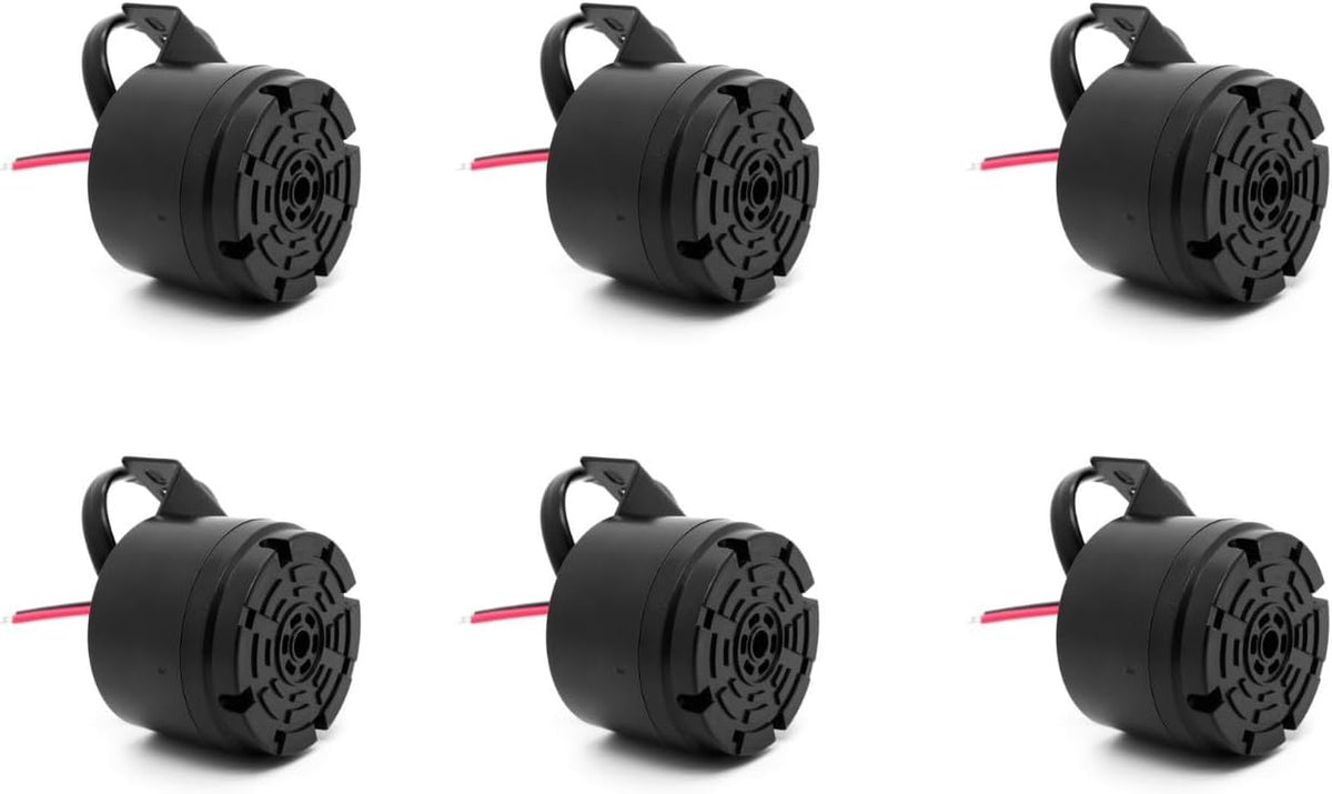 Universal 12-24V 100dB Waterproof Back-Up Alarm (Black-6 PCS)