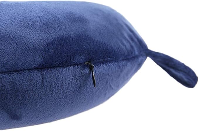 Travel Pillow - Memory Foam Neck Pillow Support Pillow,Luxury Compact & Lightweight Quick Pack for Camping,Sleeping Rest Cushion (Navy Blue)