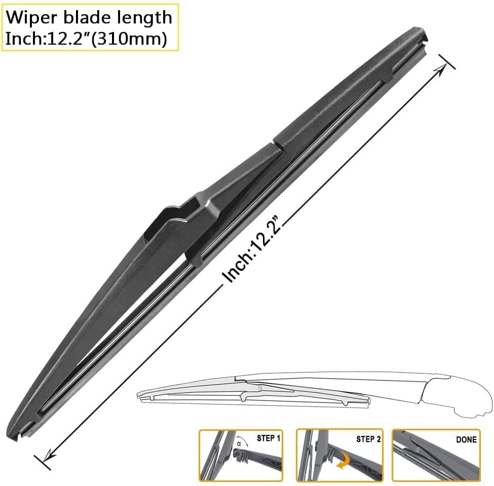 AUTOBOO 26"+14" Windshield Wipers with 12" Rear Wiper Blade Replacement for Toyota Yaris 2007-2011 -Original Factory Quality (Pack of 3)