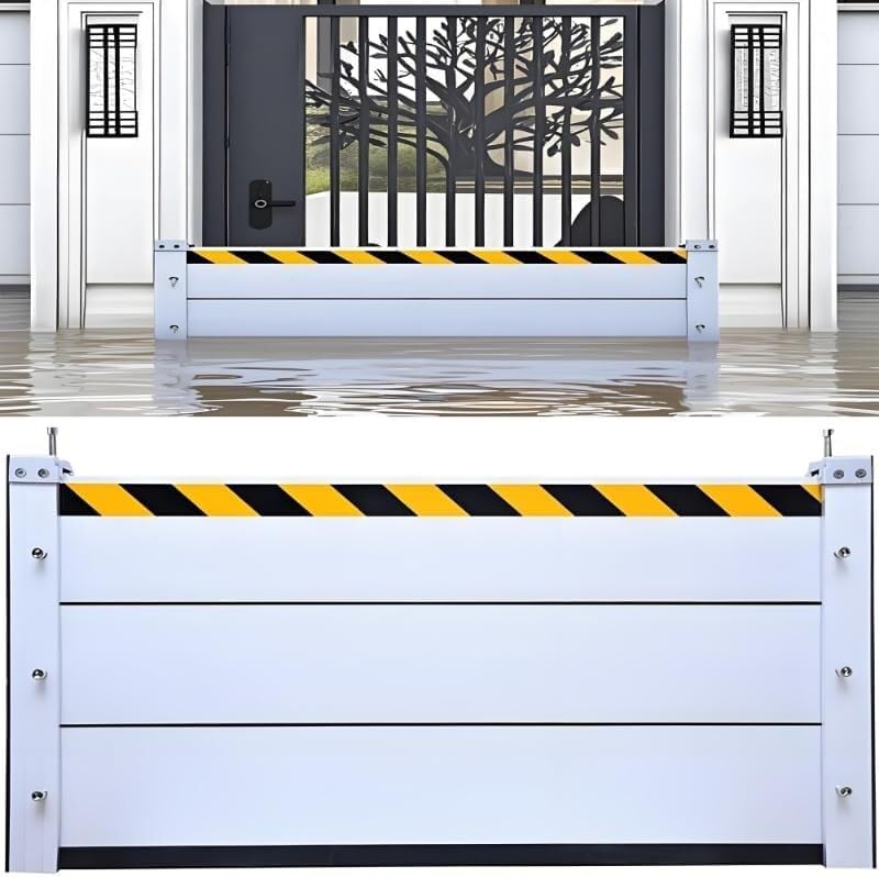 Flood Barriers for Home Exterior,Aluminum Alloy Outdoor Garage Doors Water Barriers for Flooding(H47.2Inch,L9.5FT)