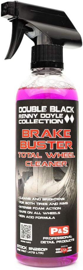 P&S Professional Detail Products - Brake Buster Wheel Cleaner - Non Acid, Removes Brake Dust, Oil, Dirt, Light Corrosion (1 Pint)