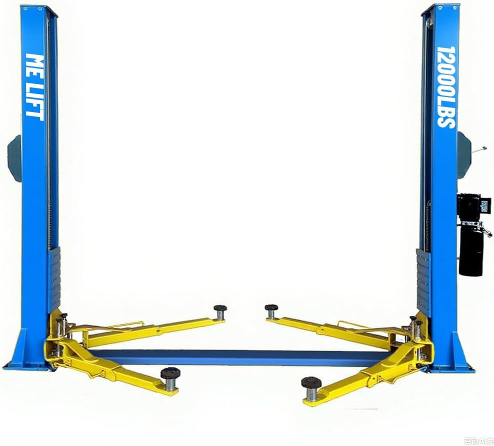 ME 12000lbs 2 Post Lift Automotive Car Lift Single Point Lock Release Two Post Car Lift for Home Garage and Shop ME-H1200