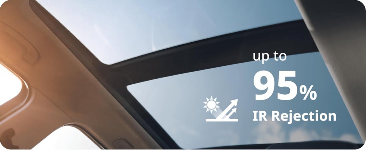 Nano Ceramic Window Tint Film for Cars - 2 Ply Scratch Resistant with Heat Control and UV/IR Rejection (15% VLT, 36inx100ft), OWFCR-10006