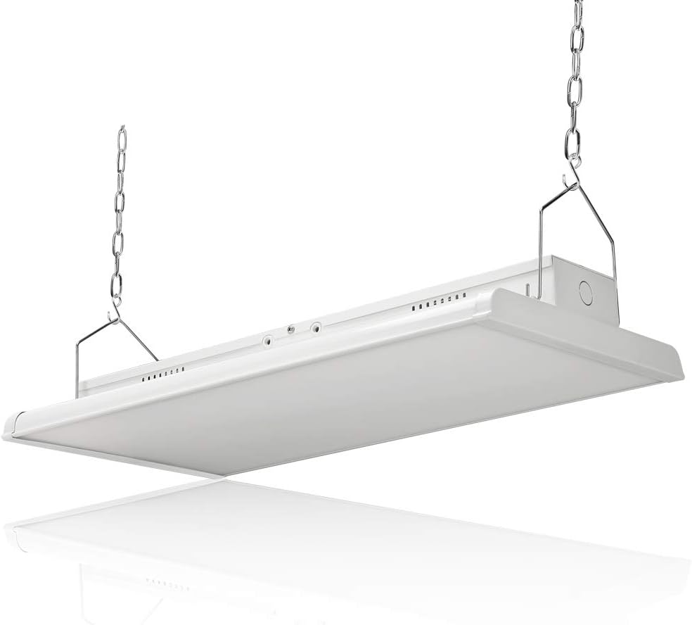 2 FT Linear LED Shop Lights, 105W, 14,170LM Bay Ceiling Shop Light for Commercial & Industrial Use, Non-Maintenance Shop Lights for Workshop, Garage Light, 5000K Daylight, Dimmable 1-10V