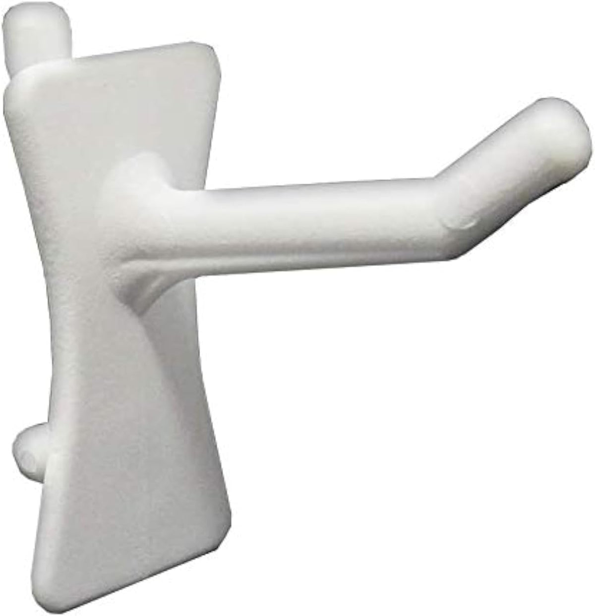 PegPro® 1" Hooks Kit for Standard “Wood Fiber” pegboard – Durable Plastic Pegboard Hooks - for Garage, Kitchen, Craft Room, and More (1" Hook - 24 Pack, White)
