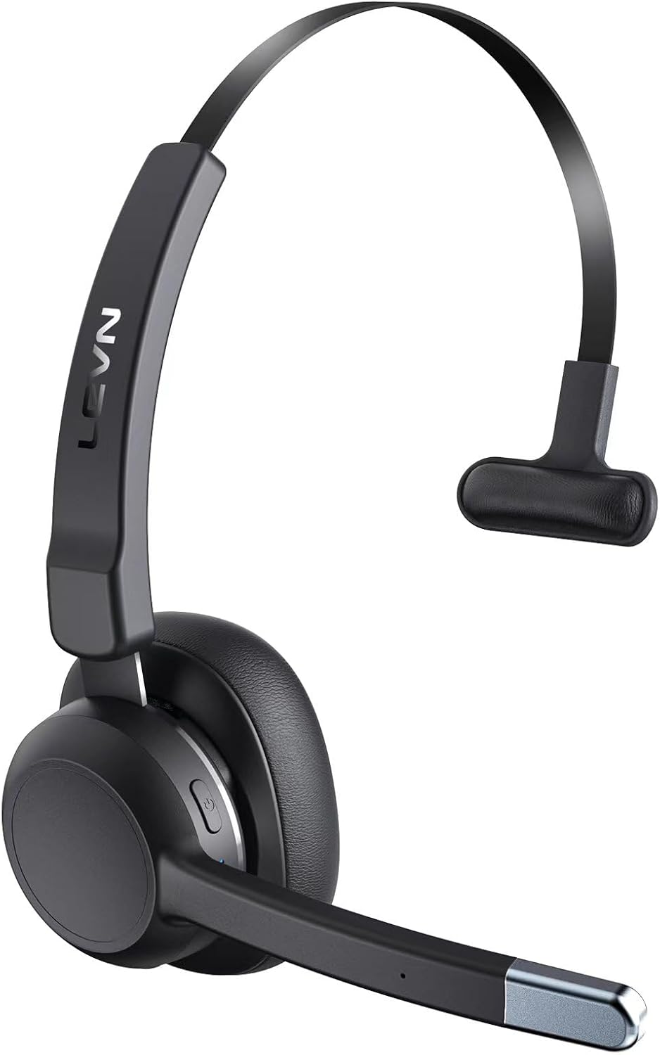 LEVN Trucker Headset, Trucker Bluetooth Headset with Noise Cancelling Microphone & Mute Button, Bluetooth Headsets V5.2 Multipoint for Work from Home/Cell Phone/Computer/Zoom/Teams/Truck Driver