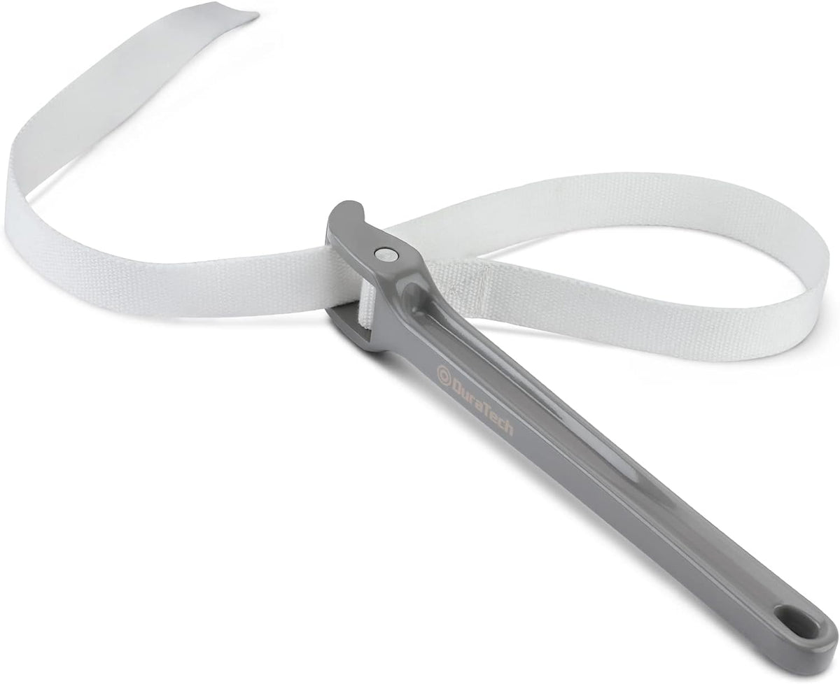 DURATECH Strap Wrench 12" Handle, Adjustable Nylon Strap Pipe Wrenches, Oil Filter Strap Opener Wrench