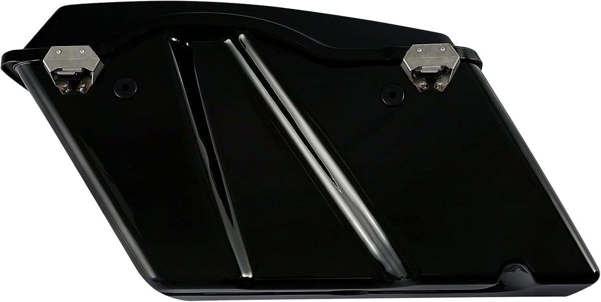 XFMT Hard Saddlebags Saddle Bag Turnk W/Black Conversion Brackets For Harley Heritage Softail Deluxe 1984-2017