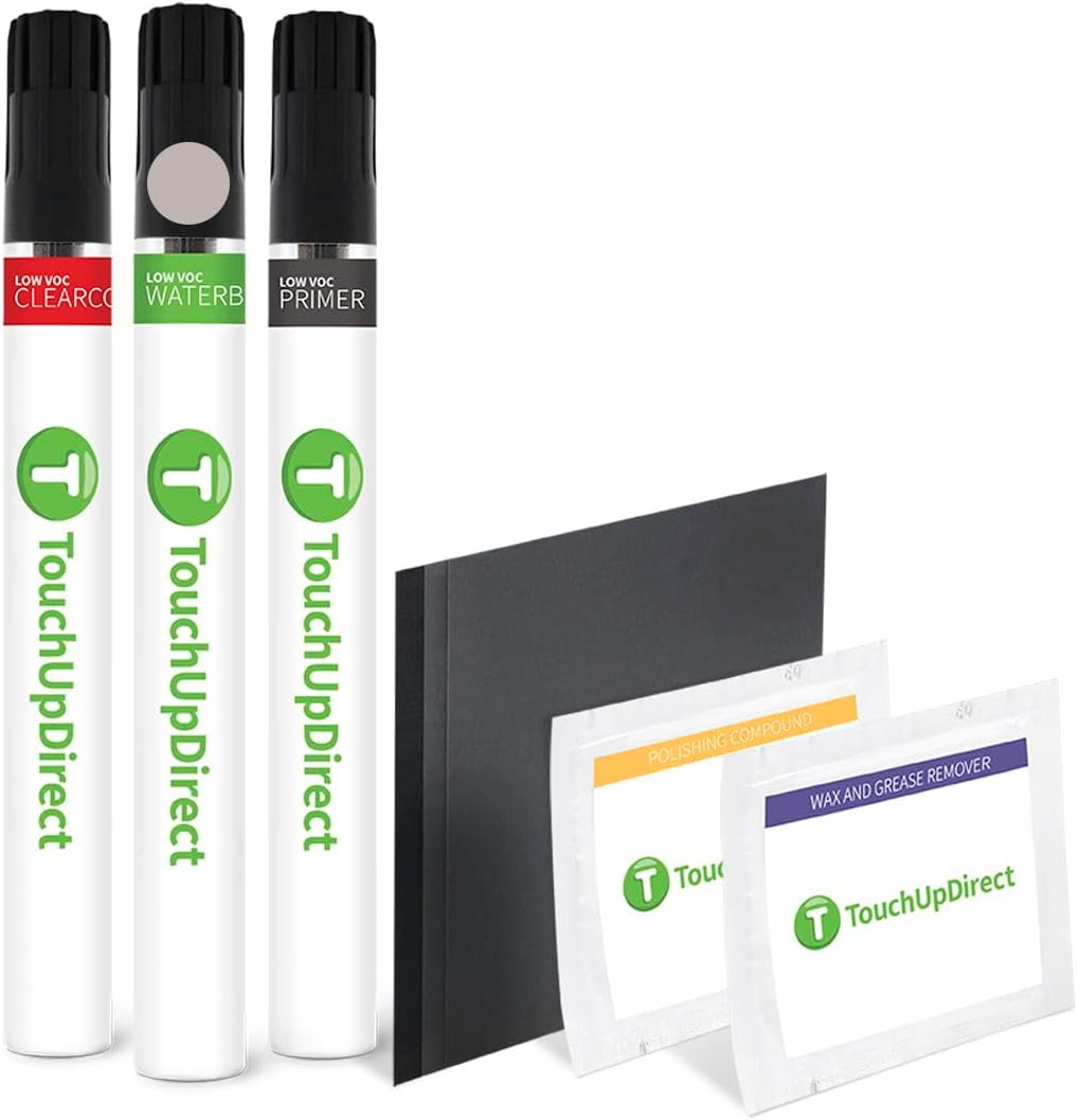 TouchUpDirect 4X1 Titanium Glow Compatible with Toyota Exact Match Touch Up Paint Brush - Platinum Kit