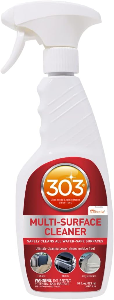 303 Multi-Surface Cleaner - Safely Cleans All Water Safe Surfaces - Ultimate Cleaning Power - Rinses Residue Free - Recommended By Sunbrella, 16 fl. oz. (30445CSR) Packaging May Vary