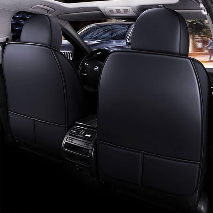 for Toyota CHR Seat Covers 2018-2026, Full Coverage Customized Car Seat Covers, Premium Leather Waterproof Stain-Resistant Easy to Install (Standard 5 Seats, Black&Coffee)