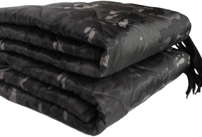 Camo Poncho Liner, Army Blanket, Military Sleeping Bag, with A Compression Carrying Bag, for Traveling, Hiking, Camping, Outdoor Survival, Car Blanket