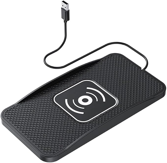 Wireless Car Charger Pad for Ford Mustang 2000-2026, Type-C/USB 20W Car Wireless Charger Non-Slip Phone Charging Pad Car Accessories,B 30cm Cable USB Plug