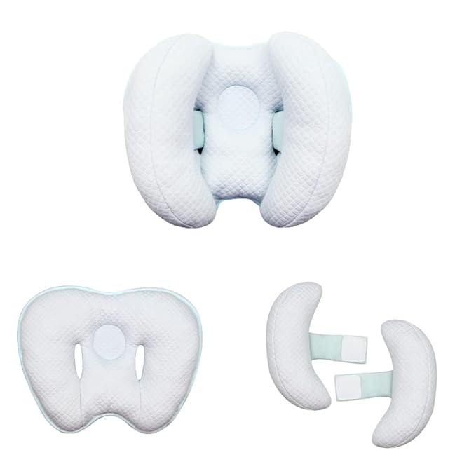 Baby 2 in 1 Travel Cushion, Banana Shape Baby Neck Head Support Travel Pillow Stroller Insert Cushion for Kids, Toddler, Blue