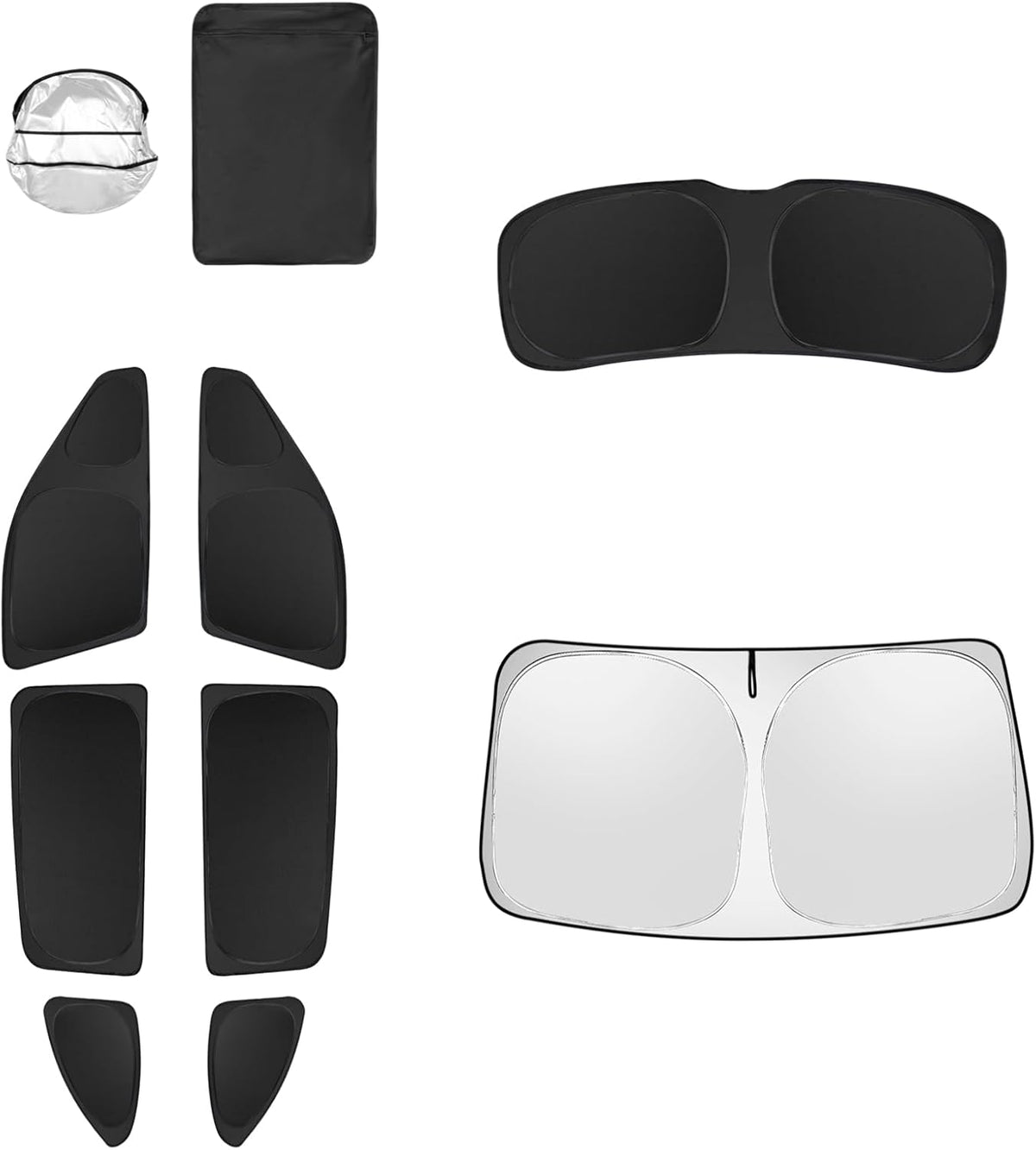 8pcs Car Window Shades for Toyota Highlander 2020-2025 Accessories,Windshield Side Rear Full Sunshade,Sun Visor UV Blocking, Privacy Protection and Blackout for Camping Outdoor