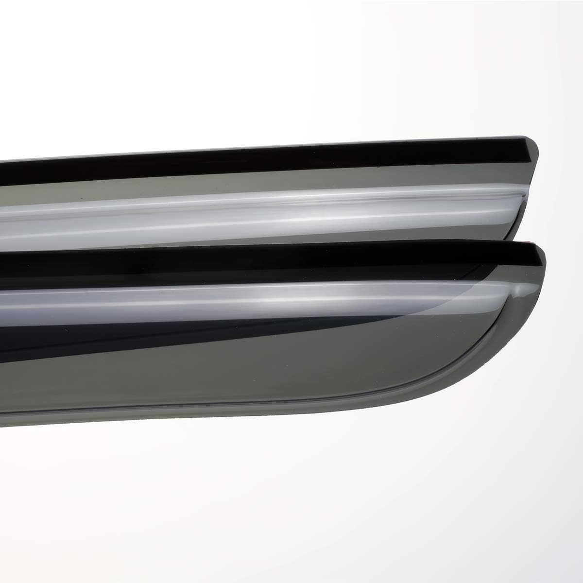 2pcs Outside Mount Style Dark Smoke Window Rain Guards Durable Side Wind Deflectors Vent Window Visors Compatible with 2014-2022 Ford Transit 92676