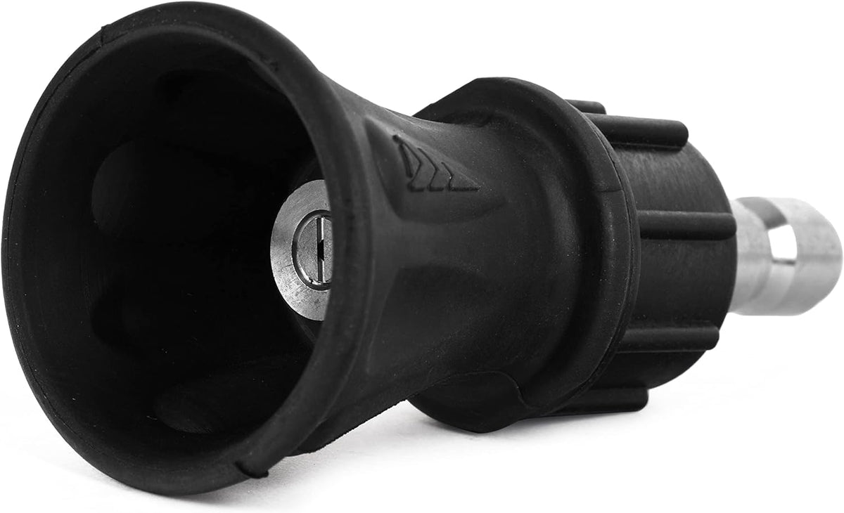 McKillans 40 Degree Pressure Washer Nozzle - Stainless Steel, High-Efficiency Cleaning, Durable Nozzle Guard with Rubberized Protection (4.0 Orifice)