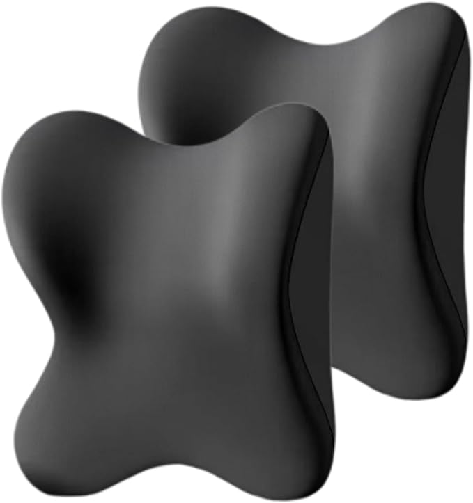 2 Pack Car Headrest Pillow for Neck Support, Soft Car Neck Pillow for Driving with Adjustable Strap and Removable Cover, Universal Fit Headrest Car Pillow