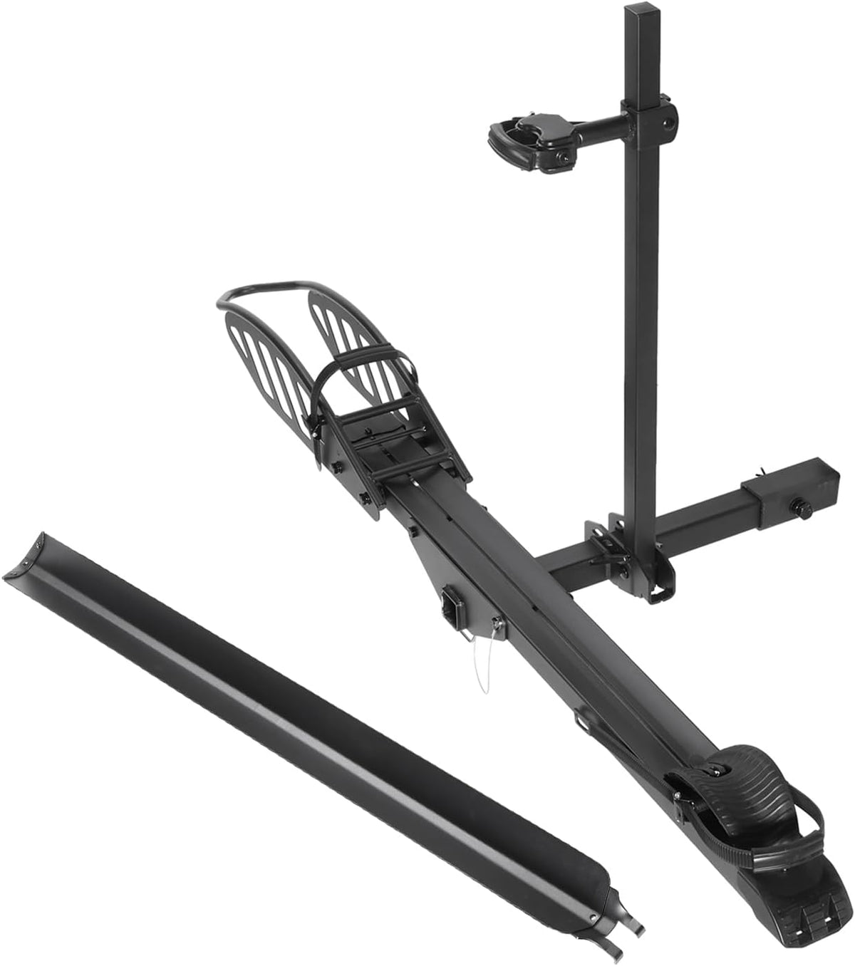 Sole R 1-Bike Rack, Hitch-Mount Platform E-Bike Rack with Ramp, 100 lbs Capacity, Fits Car, SUV, Truck, RV, Van with 2-Inch Receiver and Up to 5-Inch Fat Tires Bicycle