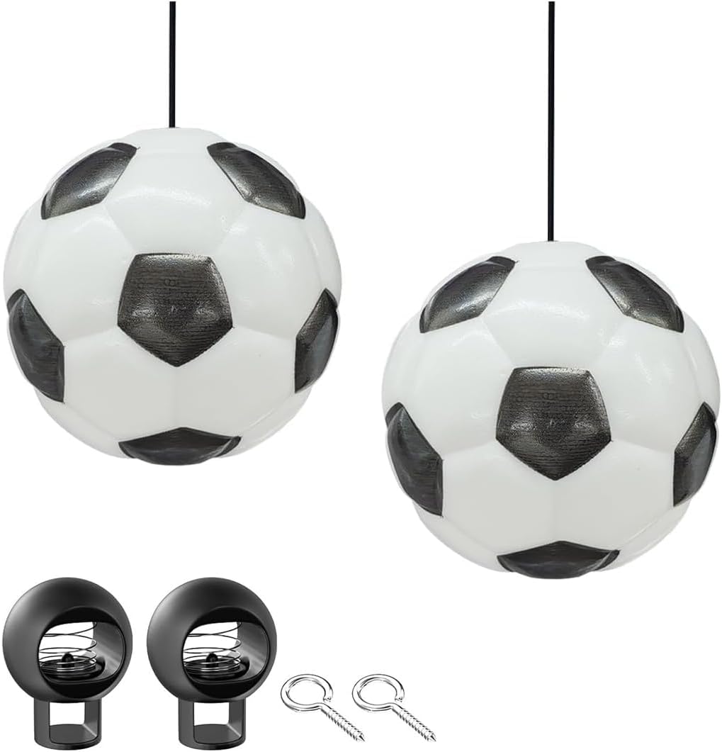 2PC Garage Parking Assistance Tennis Balls, Garage Car Stop Indicator, Garage Tennis Ball Parking Aid, Suitable for Parking aids for Home Garage. (Football)