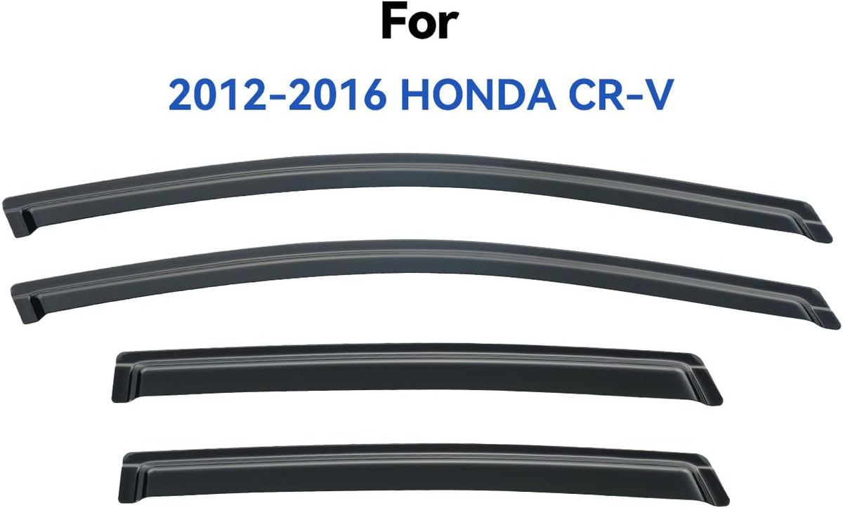 Window Visors Rain Guards for 2012 2013 2014 2015 2016 Honda CRV, Out-Channel Window Vent Wind Deflectors Visors Shades for 12 13 14 15 16 CR-V SUV