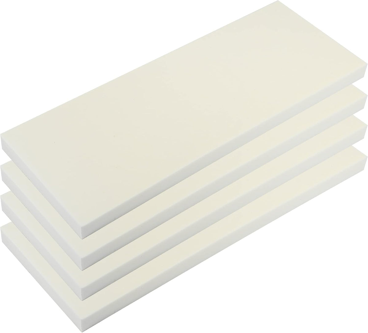 X AUTOHAUX 400x150x20mm 4pcs Car Garage Wall Guard Door Bumper Protector Anti Collision Waterproof White