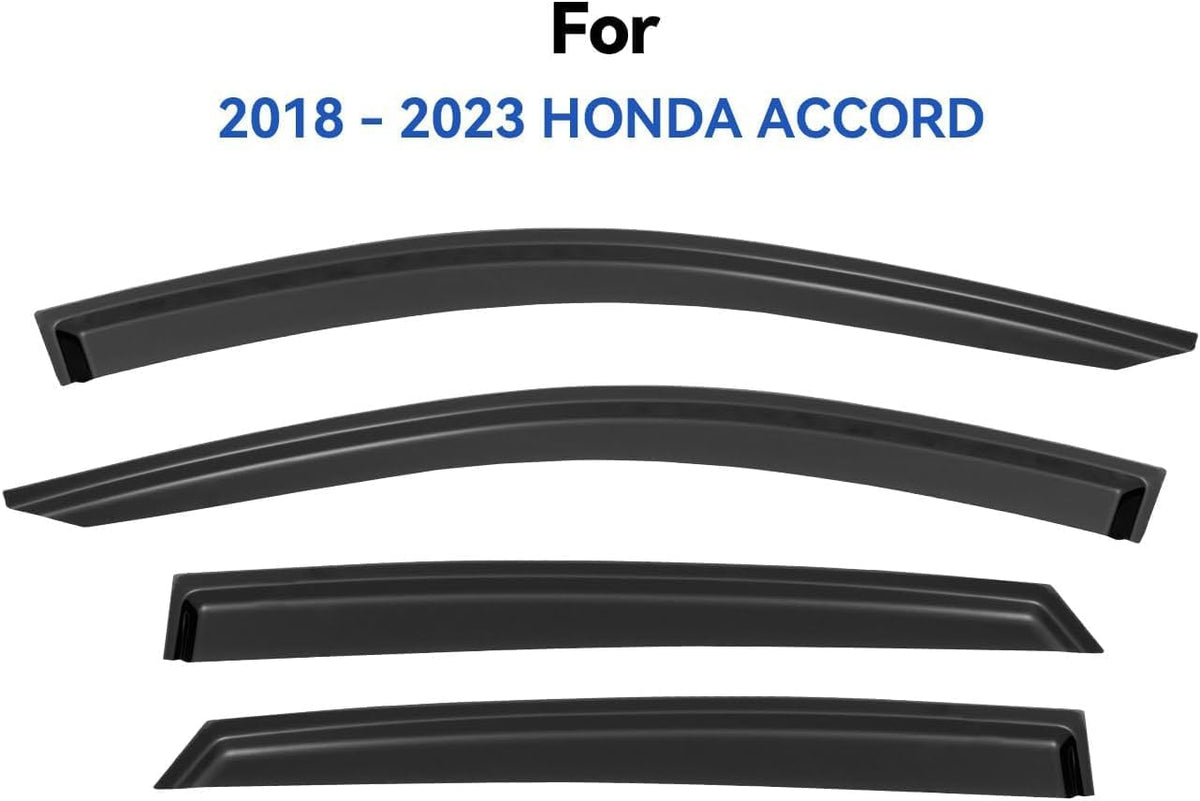 Window Visors Rain Guards for 2018-2023 Honda Accord, Out-Channel Window Vent Wind Deflectors Visors Shades for 18-23 Accord 19 20 21 22