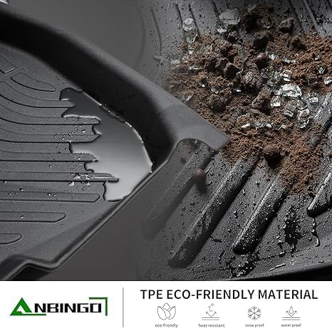 ANBINGO®-Floor Mats for Mazda 3 2014-2018 All Weather Protection TPE Anti-Slip Car Full Set Floor Liners Custom Accessories