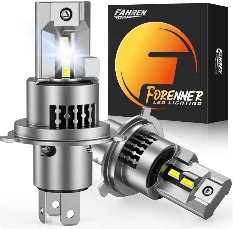 Fahren 9003/H4 LED Bulb, 46000LM 10X Super Brighter & Perfect Beam Pattern, Ultra Brighter HB2 Fog Bulbs, No Adapter Required, Pack of 2