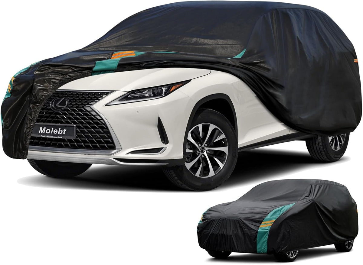 SUV Car Cover Custom Fit for Lexus RX 330 350 450 500(2016-2025), Waterproof All Weather for Automobiles, Outdoor Full Cover with Windproof Clip Straps.
