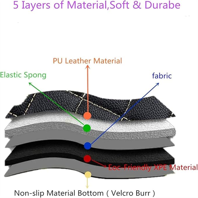 Custom Car Mats All Weather Fit Automotive Floor Mats PU Leather Protector Mat for Most Sedan, SUV, Truck Floor Mats (All Black+Red bar)
