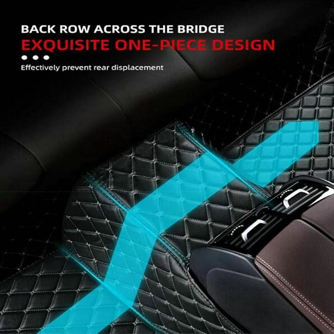 TREGOO All Weather Car Mats Custom Fit Non Slip Floor Mats for 1998-2025 Cars Personalized Leather Protection Pads Suitable for Men Women (Orange)