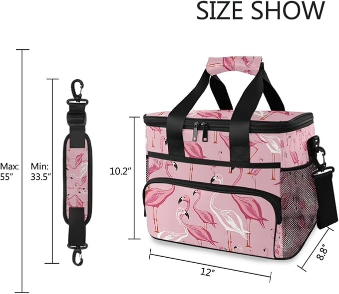 Cooler Bag Insulated Picnic Bag Large Lunch Box Reusable Tote Bag Soft Sided Portable Beach Cooler Grocery Camping