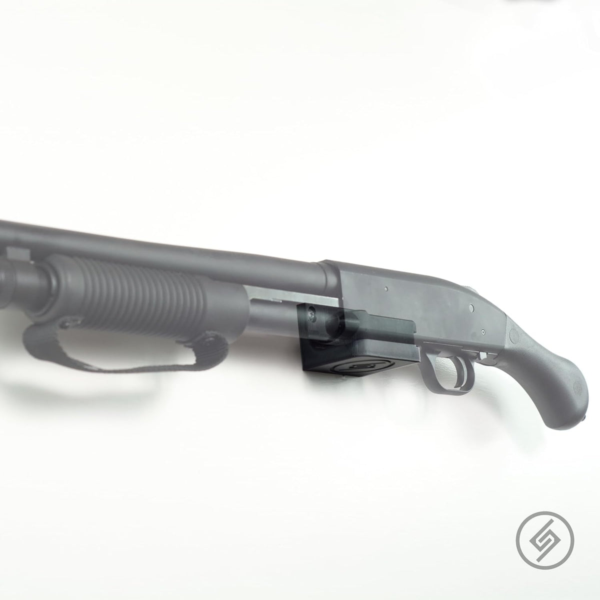 Spartan Mount Compatible with Mossberg 88, 500, 590 Shotgun Display Storage Organization System | Unique Low Profile Design | Gun Safe Wall Room Mounting Solution (20-Gauge, Barrel Points Left)