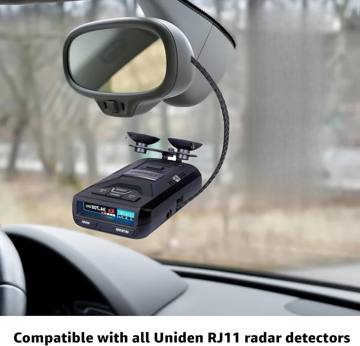 RJ11 Power Cord Compatible with Uniden Radar Mirror Wire Detectors,Model (3005201U) Fits R1 R3 R4 R7 R8 (1)