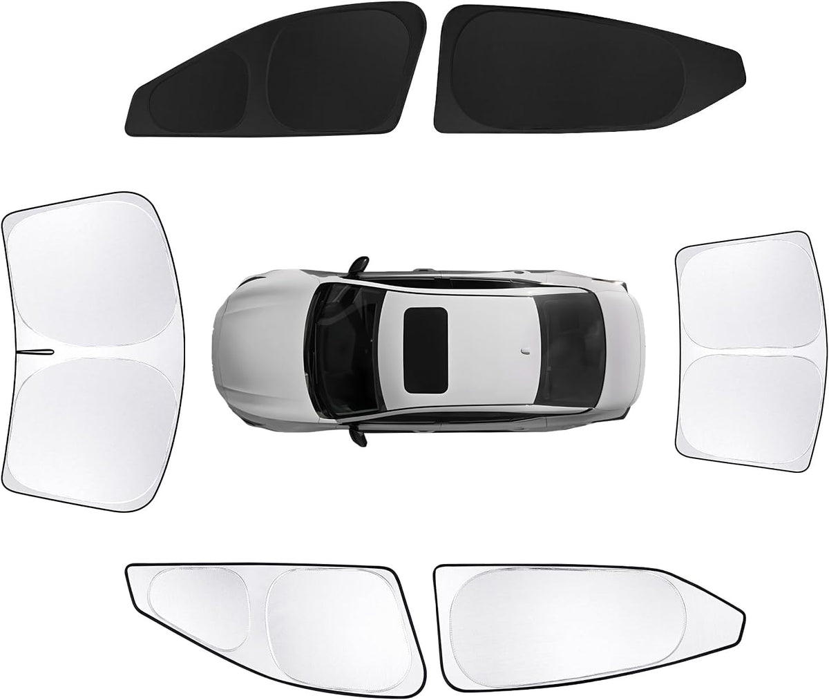 6pcs Car Window Shades for Nissan Altima 2019-2025 Accessories,Windshield Side Rear Full Sunshade,Sun Visor UV Blocking, Privacy Protection and Blackout for Camping Outdoor