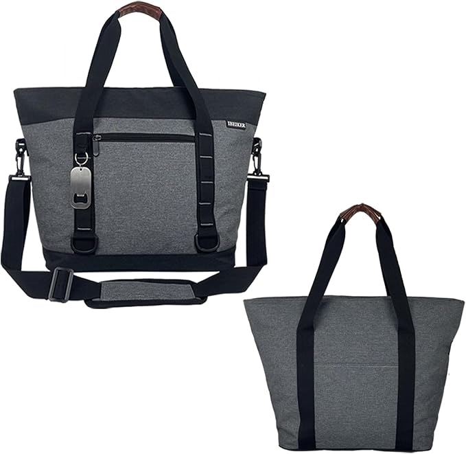 Insulated Cooler Bag, Large Insulated Bag, Reusable Shopping Bags, Leakproof Soft Cooler with BagsBottle Opener, Suitable for Supermarket Shopping, Travel,Beach,Family Picnic,Camping
