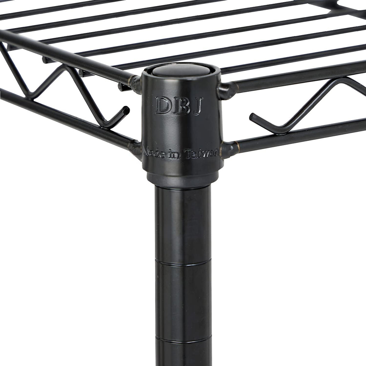 Displays By Jack 4 Tier Wire Shelving Unit Storage Rack, Metal Heavy Duty Utility Organization Units for Products Plant Standing Shelf, Pantry, Garage, Shelf Stand, Black, 14" W x 30" L X 48" H