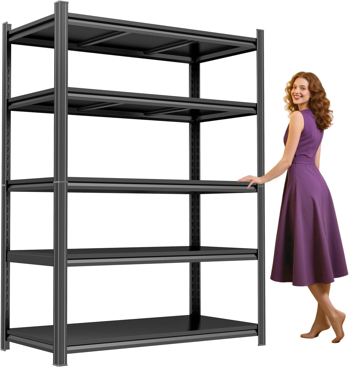 Garage Shelving 3500Lbs Storage Shelves Adjustable Metal Shelving Units 5-Tier Storage Shelves Heavy Duty for Industrial, Warehouse, Basement