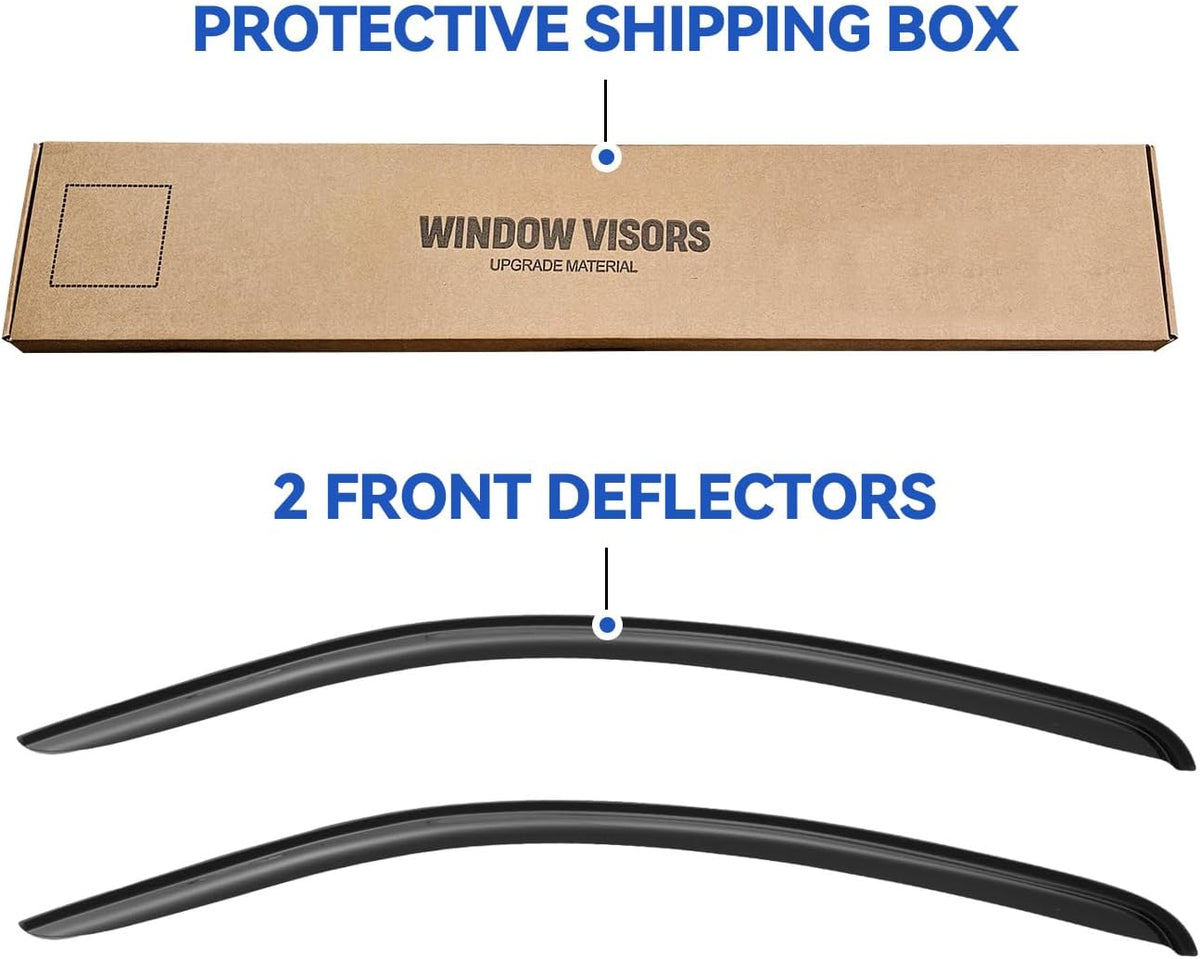 Window Visors Rain Guards Shield for 2005-2009 Ford Mustang, Out-Channel Window Vent Wind Deflectors Visors Shades for 05-09 Ford Mustang