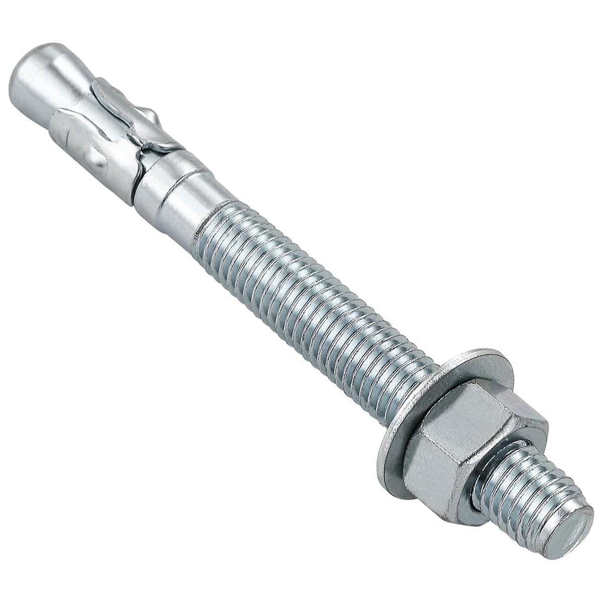 5/16x4" 50Pcs Inch Standard Fasteners for Heavy-Duty Zinc Wedge Anchors for Cement and Concrete