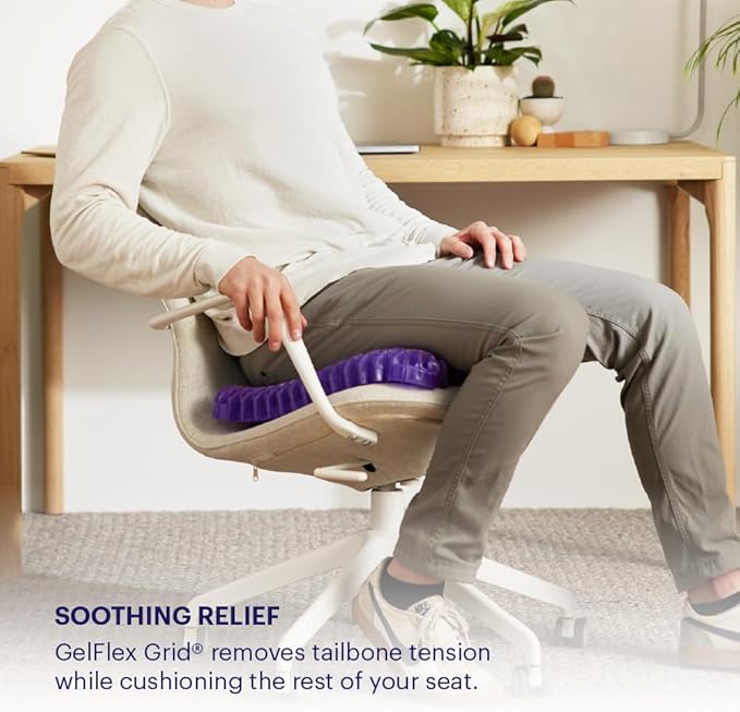Purple Royal Seat Cushion - Seat Cushion for The Car Or Office Chair - Temperature Neutral Grid