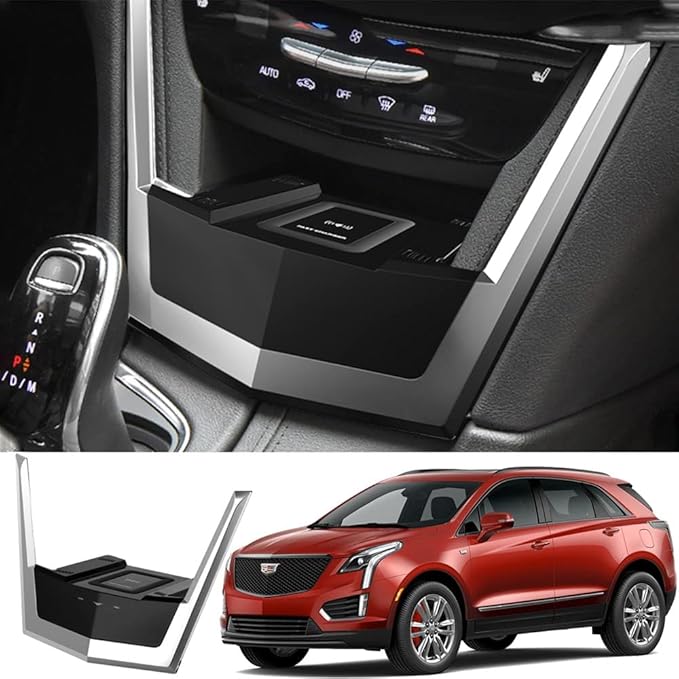 Wireless Car Charger Compatible with Cadillac XT5 2016-2022 XT6 2020-2022, 15W Qi Fast Charging Phone Charger Pad for New Cadillac XT5/XT6 Center Console Accessory, Gift for Cadillac Owners