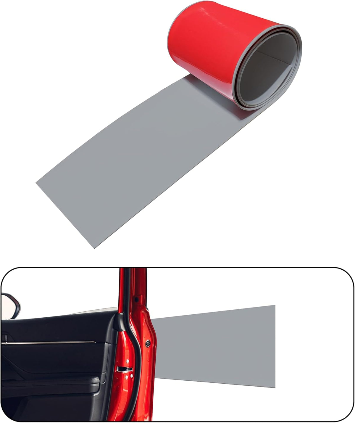 Rubber Bond Garage Wall Protectors - 6x48 Inches Strong Self-Adhesive Rubber Bumper Protectors for Garage Walls - Anti-Scratch and Waterproof Garage Wall Protector for Car Doors (Grey, 1 Pack)
